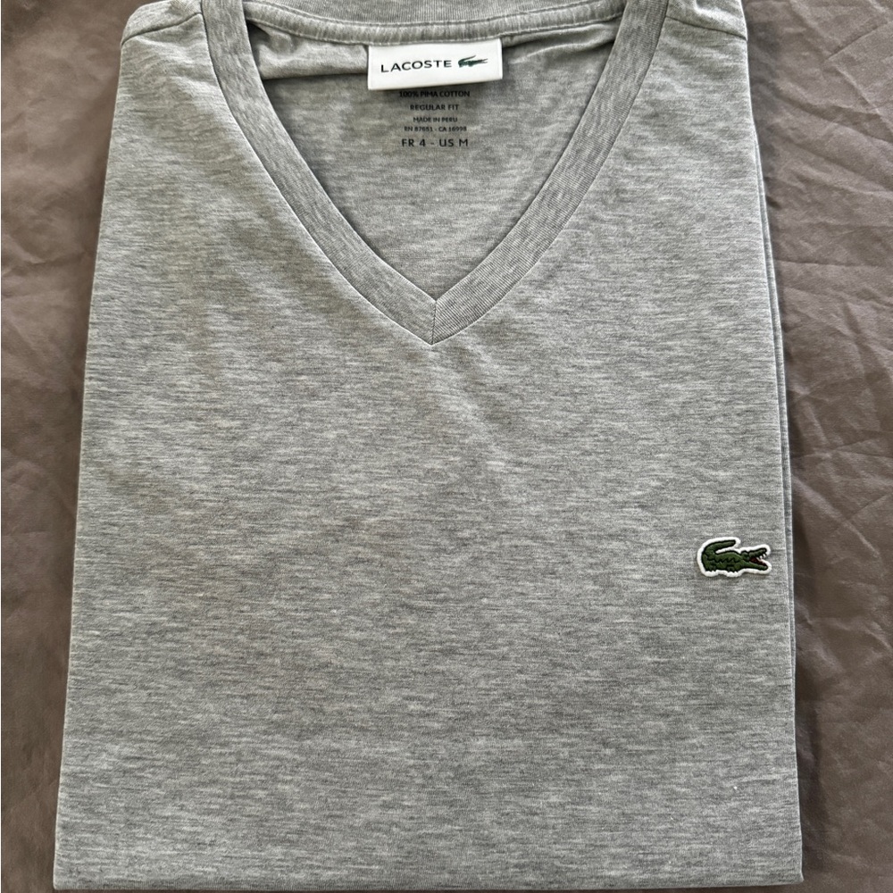 LACOSTE | v-neck pima cotton jersey t-shirt